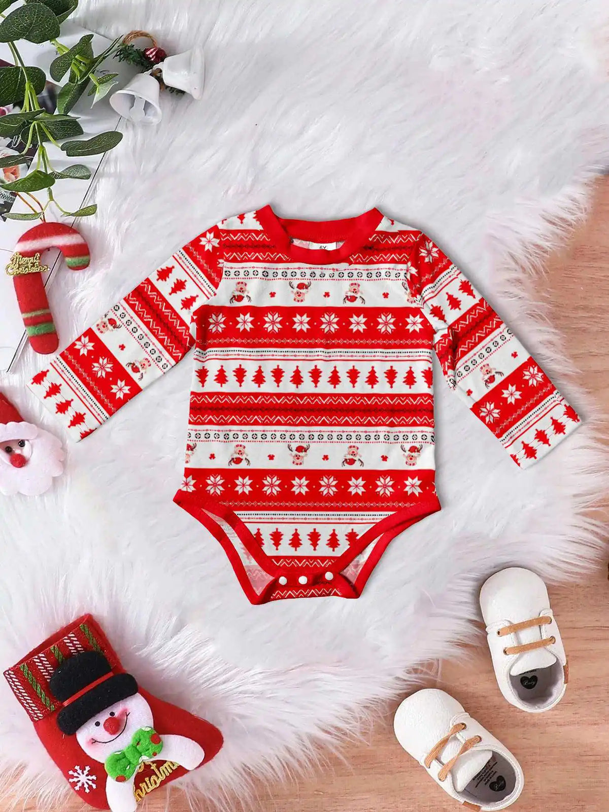 Matching Family Christmas Pajamas - Elk Print