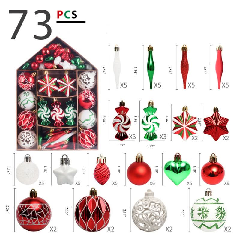 Christmas Ornament Set – 73pcs