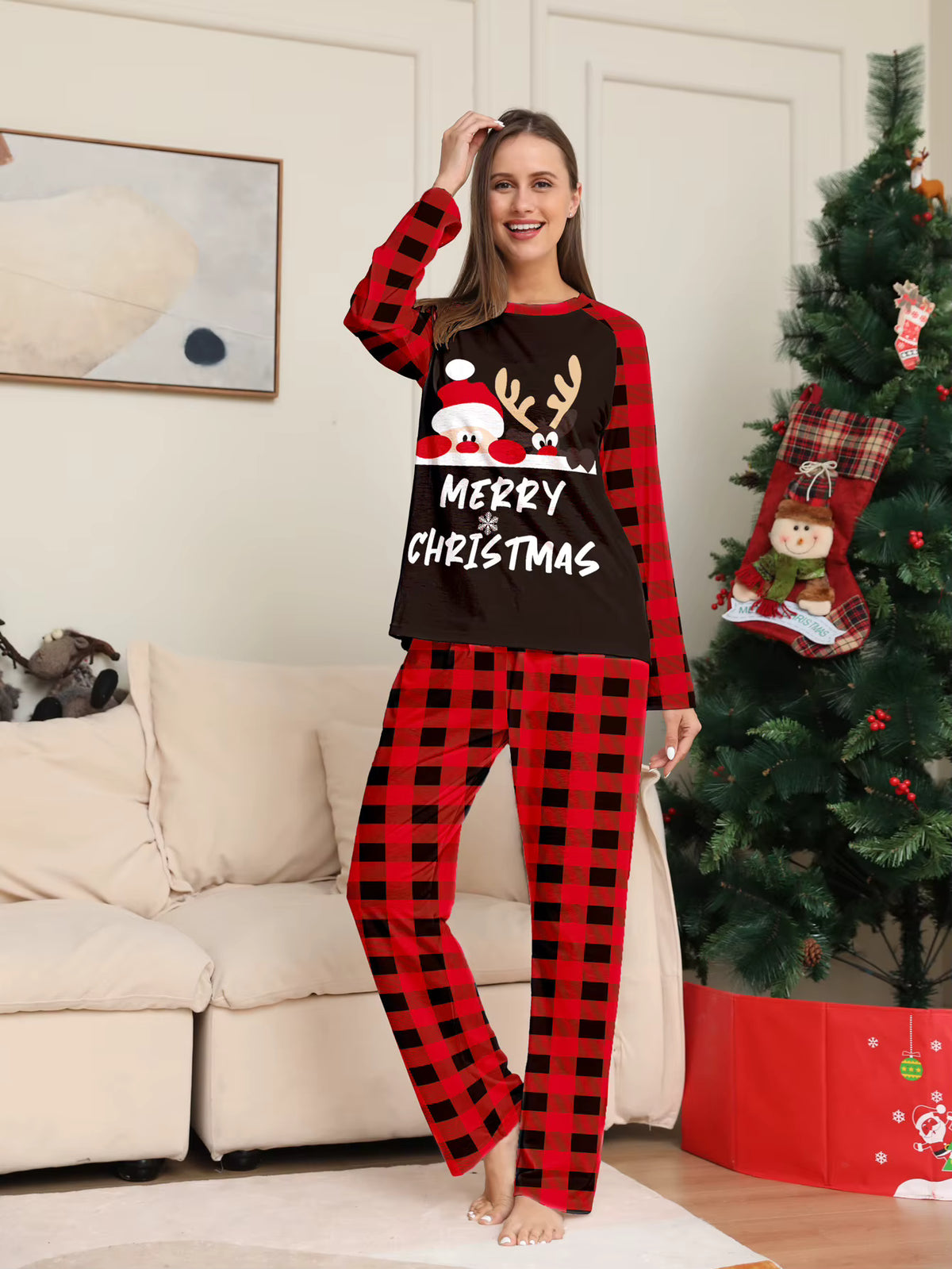 Matching Family Christmas Pajamas - Noel ELk