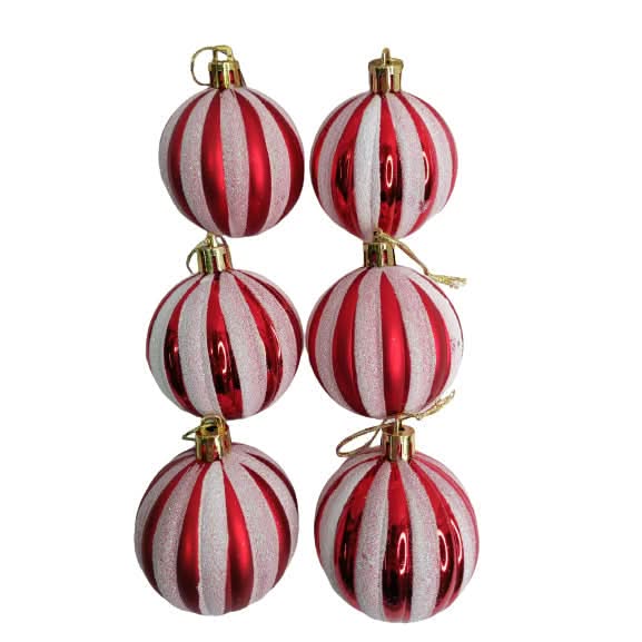 Kit of 6 Christmas Baubles 6cm – Festive Decorations