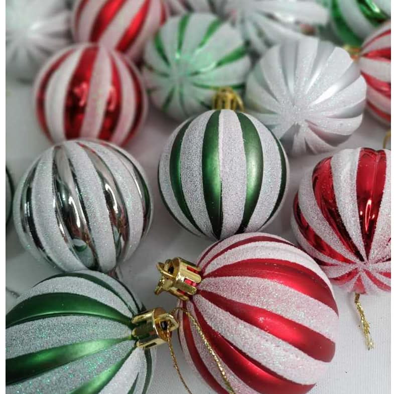 Kit of 6 Christmas Baubles 6cm – Festive Decorations