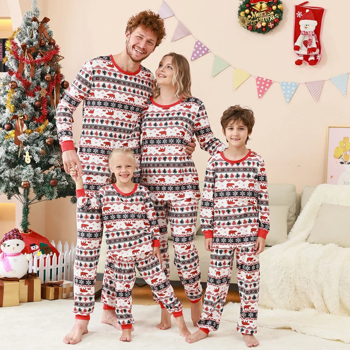 Matching Family Christmas Pajamas - BearXmas