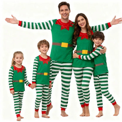 Matching Family Christmas Pajamas -  Elf Family