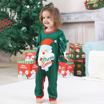 Matching Family Christmas Pajamas - Green Klaus