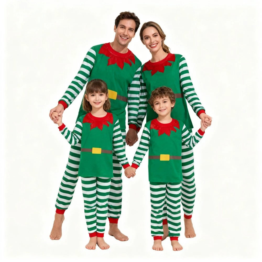 Matching Family Christmas Pajamas -  Elf Family