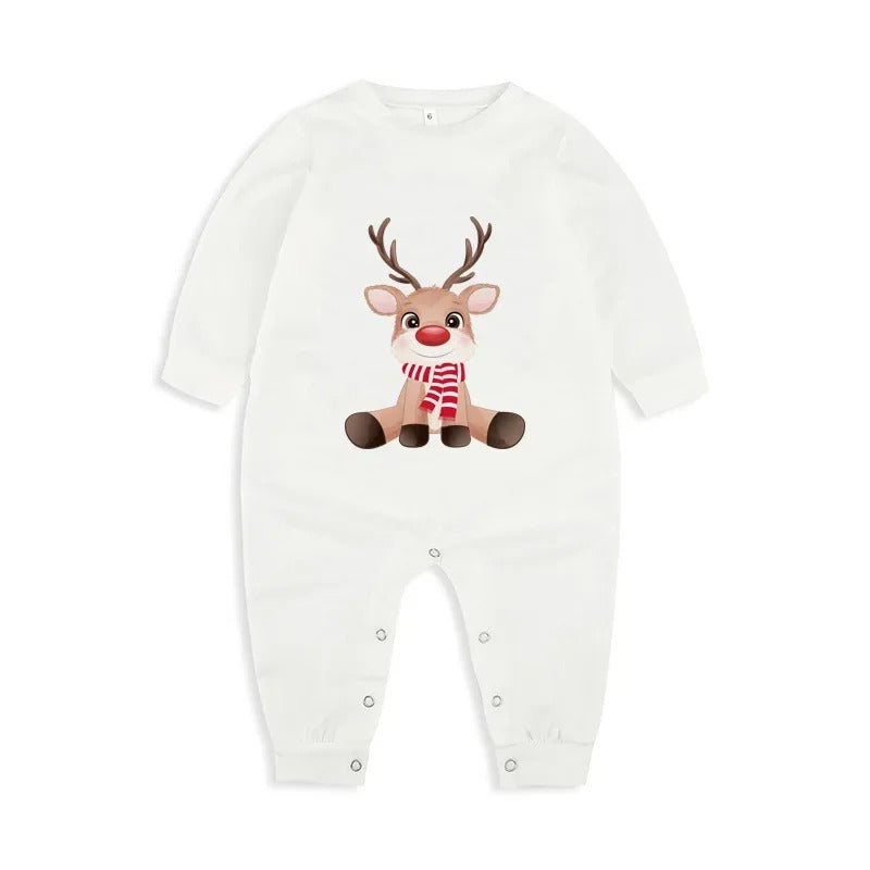 Matching Family Christmas Pajamas - Baby Elk