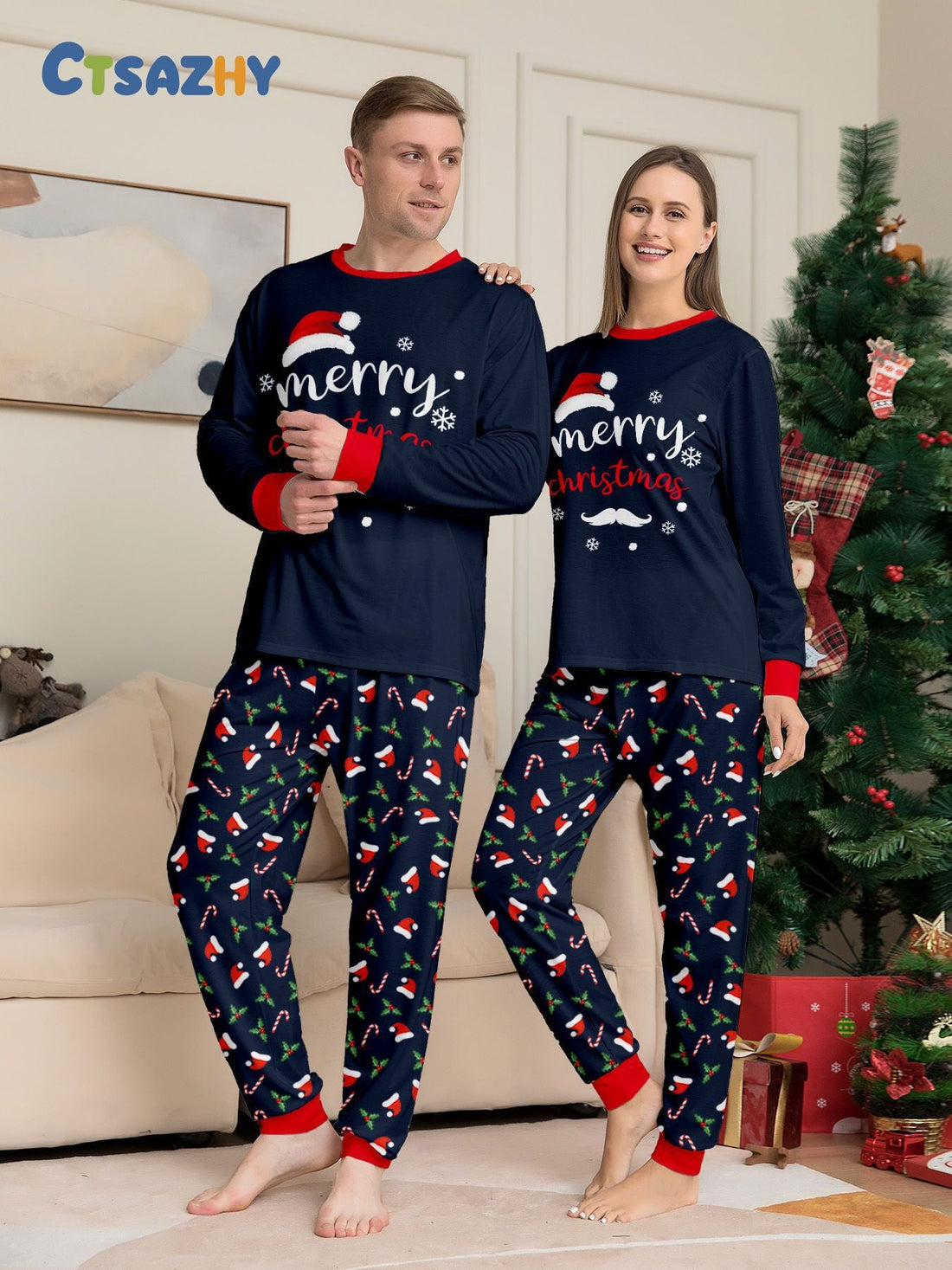 Blue Holidy Matching Family Christmas Pajamas | Adults, Kids & Dog Pajamas