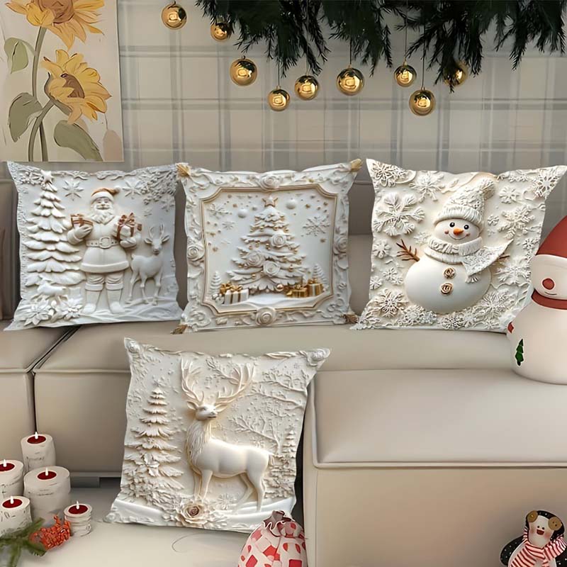 Elegant Christmas Decorative Pillow Covers